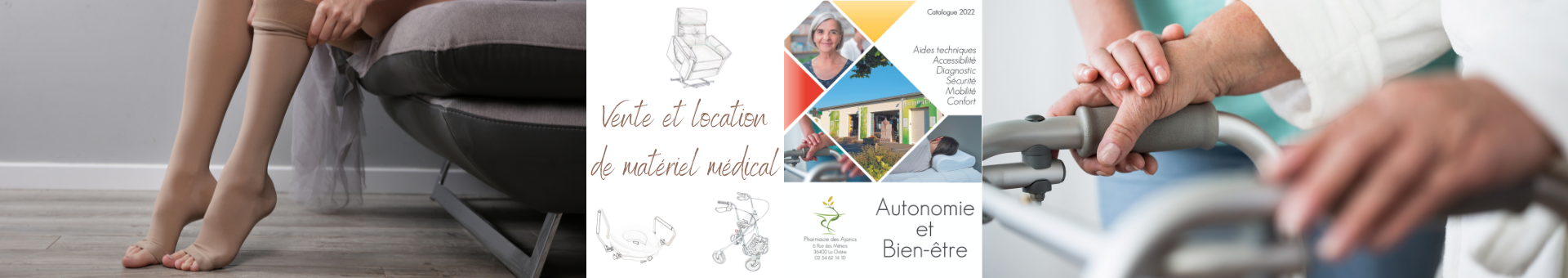 La pharmacie des Ajoncs 36400 La Châtre propose la vente et la location de matériel médical